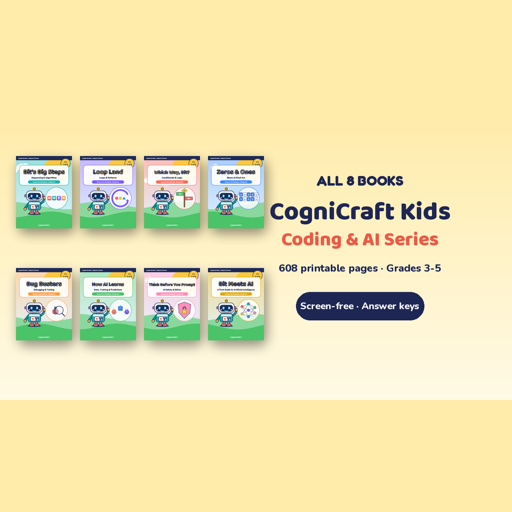 CogniCraft Kids complete 8-book bundle