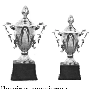 Two silver trophy cups, one larger and one smaller, standing on black bases.